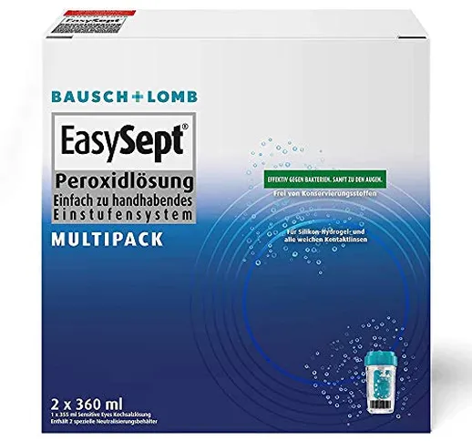 Bausch & Lomb Easysept Care per lenti a contatto morbide 2 x 360 ml, confezione multipla