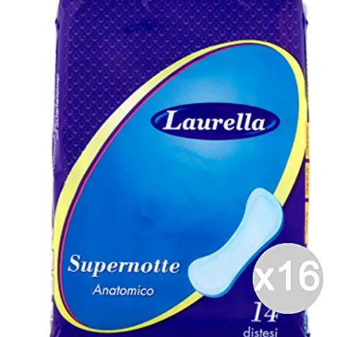 Set 16 LAURELLA Supernotte X 14 Anat Salvaslip Assorbente Igiene Intima Femminile
