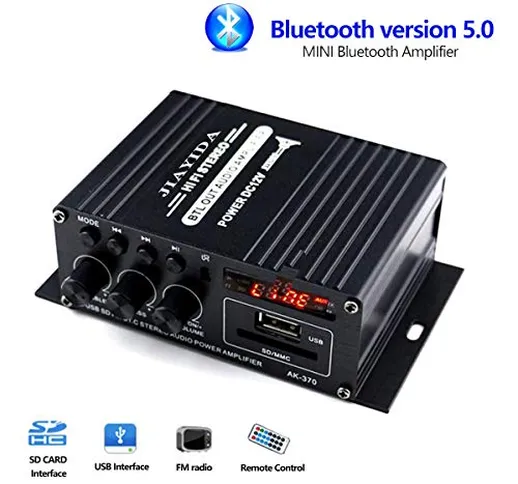 Amplificatore Bluetooth, Mini Amplificatore di Potenza Audio Hi-fi Bluetooth amplificatore...