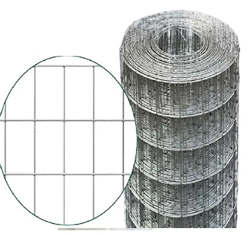 MARRA EDILE 25 mt Rotolo Rete ELETTROSALDATA ZINCATA per Recinzione Maglia 25x50 Filo ø 1....