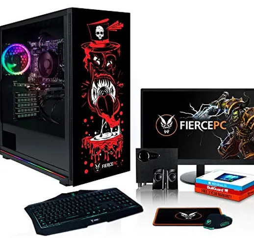 Fierce Raptor High-End RGB Gaming PC - 4.8GHz 6-Core Intel Core i5 9600KF, 960GB SSD, 16GB...