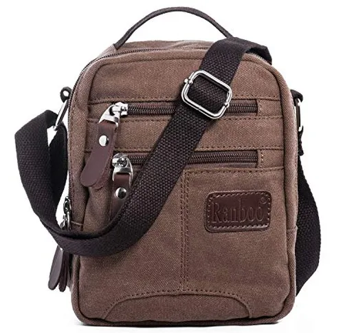 Borsa a Tracolla Uomo Sacchetto Messenger Marsupio Uomo Tracolla pour Viaggio Lavoro Scuol...