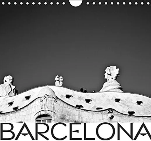 BARCELONA [black/white] (Wandkalender 2019 DIN A4 quer): Die katalanische Metropole ist im...