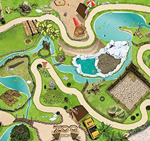 Zoo/Parco giochi Gioca mat/Gioco tappeto - SM04 - per la camera di bambini - Dimensioni: 1...