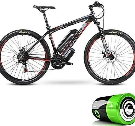 Suge Hybrid Mountain Bike, Batteria Adulto Bicicletta elettrica Rimovibile agli ioni di Li...