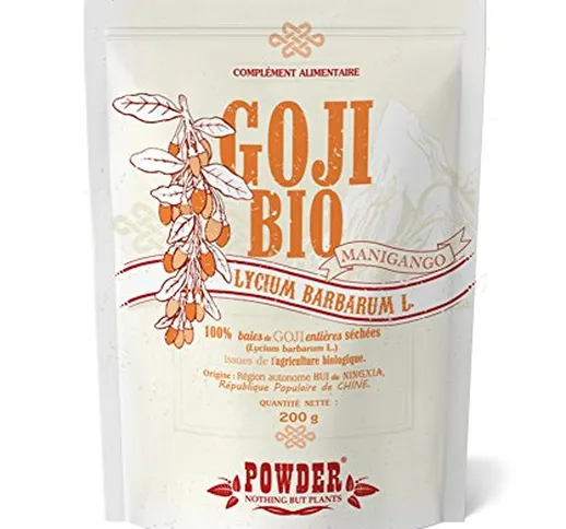 Bacche di Goji Bio*POWDER Nothing But Plants®* Potente antiossidante, fonte di Energia e S...