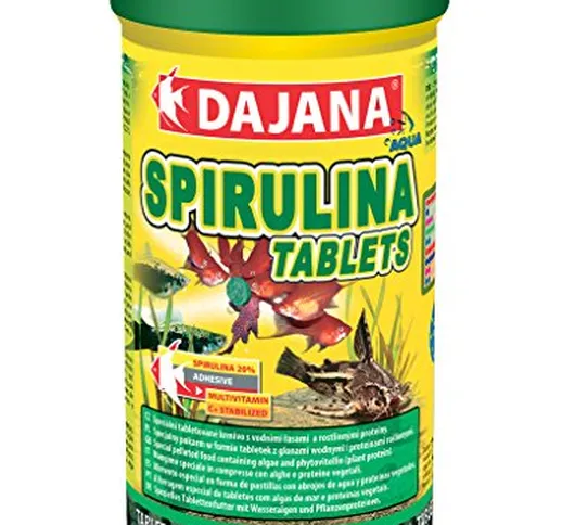 Dajana Spirulina Tablets - Mangime speciale in compresse per pesci, con alghe e proteine v...