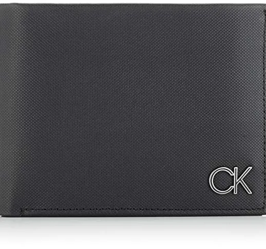 Calvin Klein Trifold 10CC W/Coin, Accessori Portafogli da Viaggio Uomo, Black, One Size