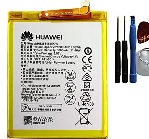 ORIGINALE HUAWEI P9, P9 Lite, Honor 8 ricambio batteria hb36648 1ecw + Strumento