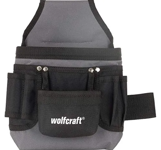 Wolfcraft 5584000 – Borsa utensili per trasportare utensili a portata di mano su una cintu...