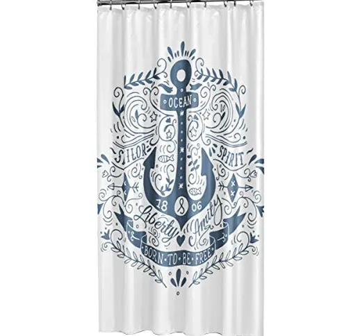 Sealskin Tenda da Doccia Anchor, Tessuto, Blu, 180 x 200 cm, Polyester