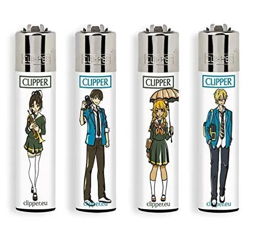 Clipper Accendini LARGE in Box da 48 Pz con 4 grafiche diverse (MANGA P)