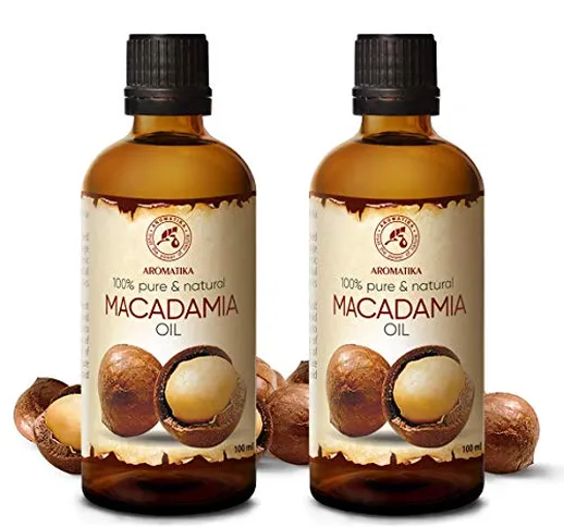 Olio di Noce di Macadamia set 2x100ml - Macadamia Integrifolia - Sudafrica - 100% Naturale...
