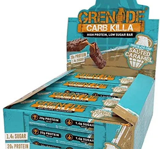 Grenade Carb Killa Barretta Proteica a Basso Contenuto di Carboidrati, 12 x 60g, Chocolate...