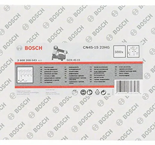 Bosch 2608200043 Copertura del le Unghie CN 45-15 HG 22 mm, Zincato a Caldo