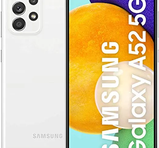 Samsung Galaxy A52 5G - Smartphone 128GB, 6GB RAM, Dual Sim, White (Ricondizionato)