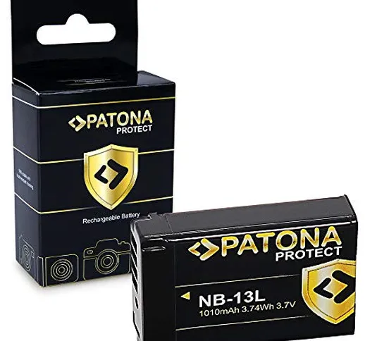 PATONA Protect V1 Batteria NB-13L, NTC Compatibile con Canon PowerShot G7X, G5X, G9X, G7X...