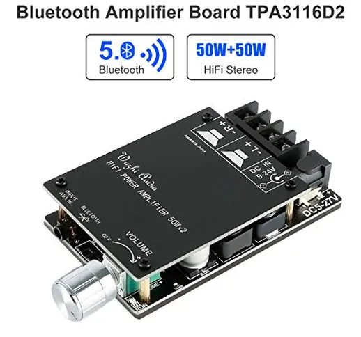 Scheda amplificatore Bluetooth HiFi Stereo 2.0 TPA3116D2 amplificatore audio 2X50W 5V