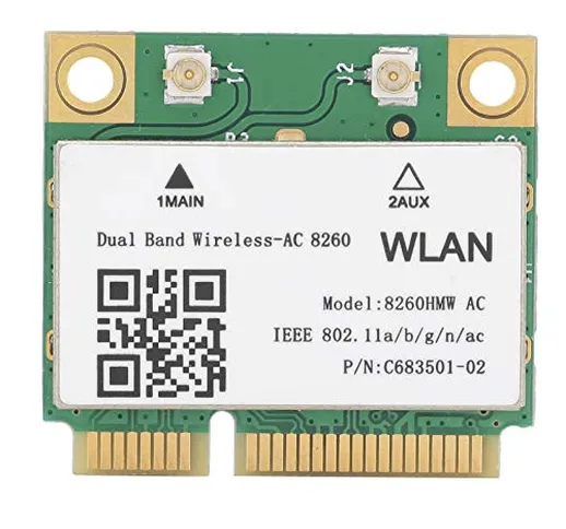 Scheda di rete Mini PCI-E Bluetooth 4.2, adattatore di rete wireless dual band 8260HMW AC...