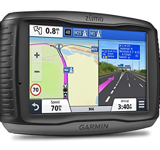 Garmin ZUMO 590LM 5 inch Motorbike Satellite Navigation with UK and Full Europe Maps; Free...