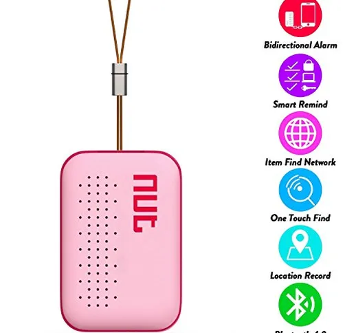 NUT - Tracker Mini Smart Bluetooth GPS, colore: Blu rosa