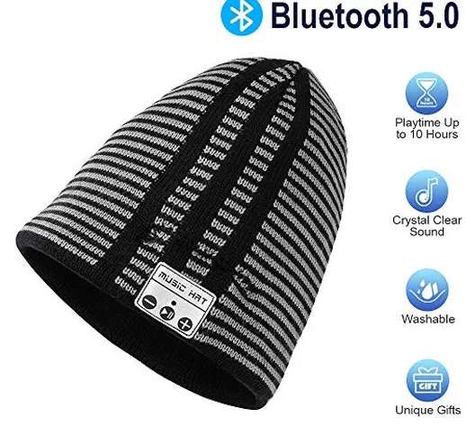 Chenfec auricolare cuffie senza fili Bluetooth Bluetooth Beanie cappello berretto caldo e...