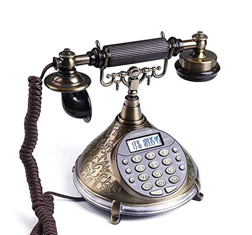 lqgpsx Telefono retrò Telefono/Telefono Antico Telefono Europeo retrò Voce vocale ID chiam...