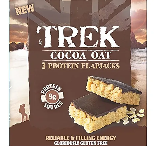 Trek - Avena di cacao - Flapjack proteico Bar - 3 x 50g Barre