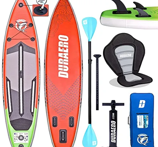 Tavola SUP Gonfiabile Tavola Stand Up Paddle Tavola da Surf Premium con Sedile Kayak, Supp...