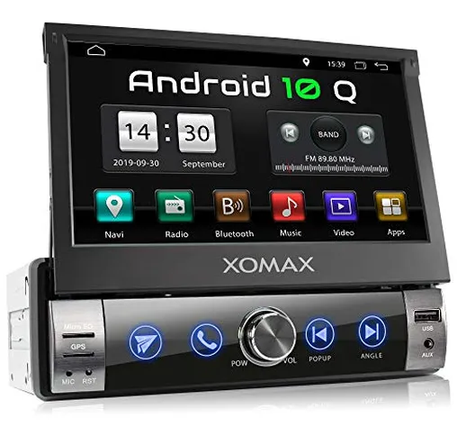 XOMAX XM-VA760 Autoradio con Android 10 I Quad Core, 2GB RAM, 32GB ROM I Navigatore GPS I...