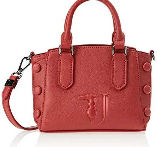 Trussardi Jeans 75B00545-9Y099999, Borsa a Tracolla Donna, Rosso (Bordeaux On Tone), 18x13...