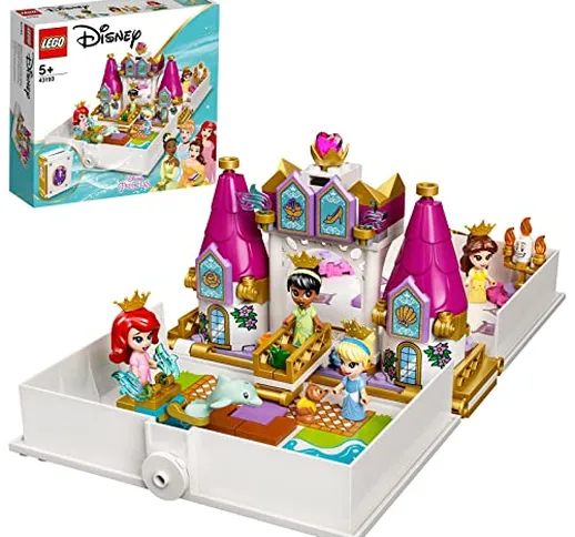 LEGO Disney Princess L'Avventura Fiabesca di Ariel, Belle, Cenerentola e Tiana, Castello G...