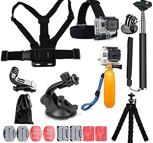 YEHOLDING 13-in-1 Accessori per Gopro, Kit Accessori per Action Cam Compatibile con GoPro...