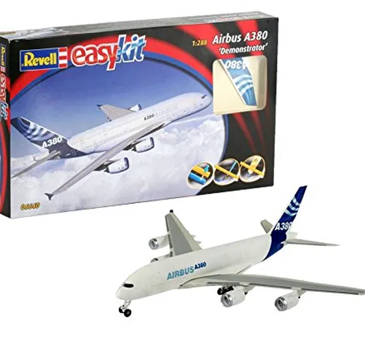 Revell- Airbus A380 Demonstrator Scala 1:288 Aeromodello in Kit da Montaggio, Colore Bianc...