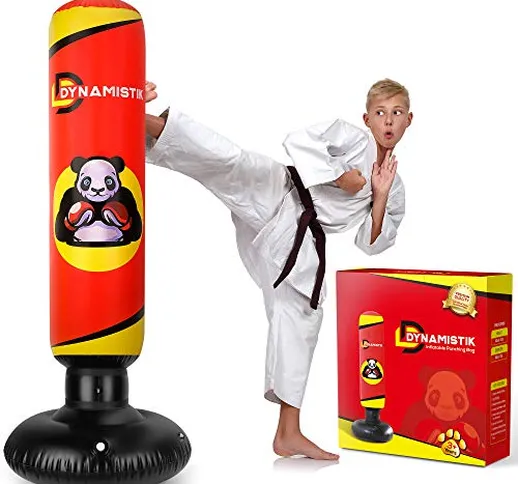 Dynamistik – Punching Ball Gonfiabile 160cm – Sacco da boxe per Bambini e Adulti