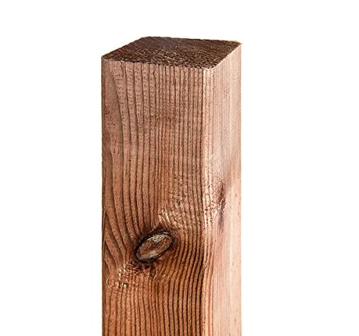 HaGa-Welt.de - Pali di legno di pino per recinzioni in rete metallica, dimensioni: 7 x 7 x...