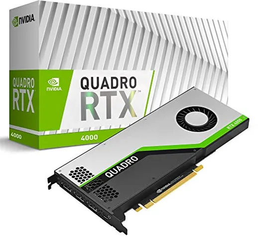 PNY Quadro RTX 4000 Professional Scheda grafica 8GB GDDR6 PCI Express 3.0 x16, slot singol...