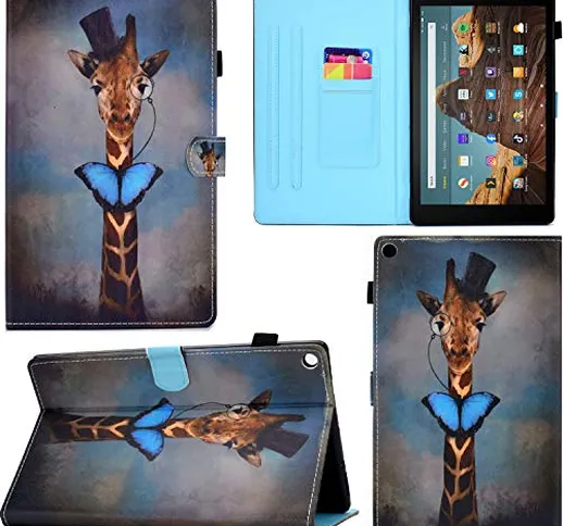 DodoBuy Custodia per Amazon Fire HD 10 Tablet, in Pelle PU Flip Smart Cover Copertura Case...