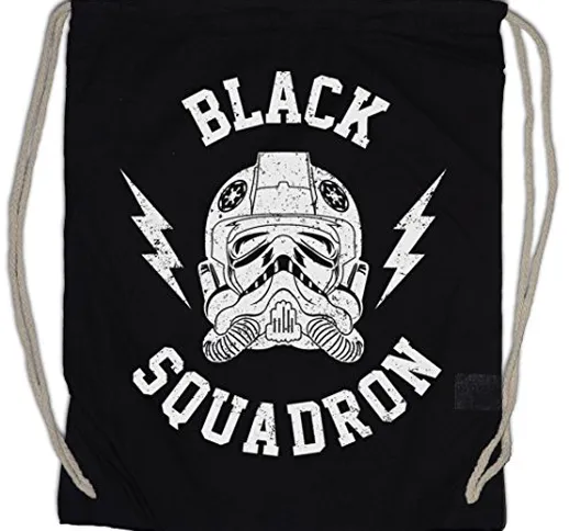 Urban Backwoods Black Squadron Vintage II Borsa da Palestra Sportiva Star Tie Pilot Imperi...