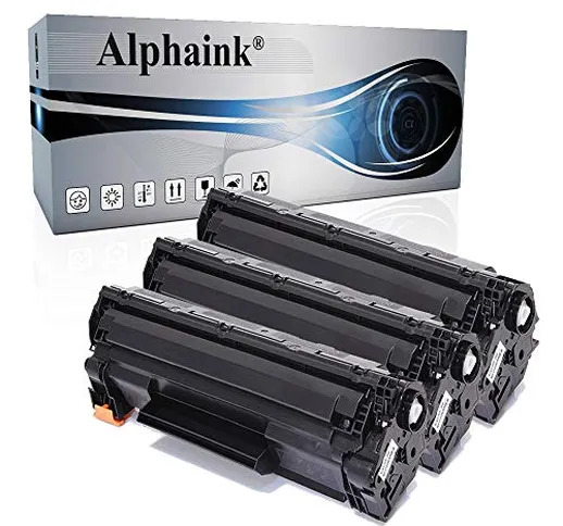 Alphaink 3 Toner compatibili con HP 83A CF283A per stampanti HP LaserjetPro M201DW M125A M...