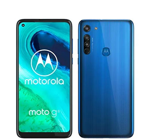 Motorola Moto G8 - Smartphone 64GB, 4GB RAM, Dual Sim, Neon Blue