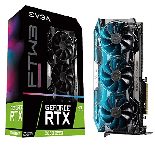 EVGA GeForce RTX 2080 SUPER FTW3 ULTRA, OVERCLOCKED, 2.75 Slot Extreme Cool Triple + iCX2,...