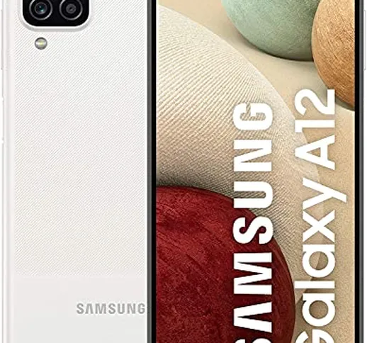 Samsung Galaxy A12, Smartphone, Display 6.5" HD+, 4 Fotocamere Posteriori, 128 GB Espandib...