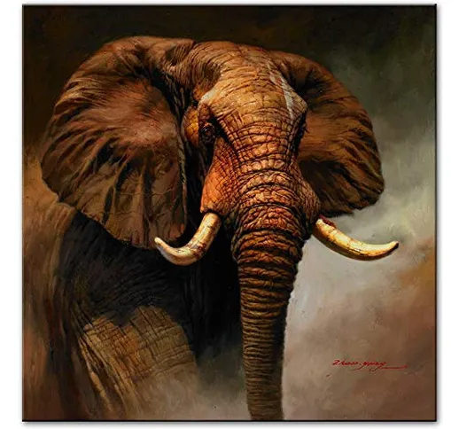 No brand MFMing Elefanti Classici Poster e Stampe Elefanti africani Quadri su Tela Stampe...