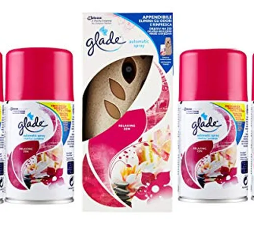 glade Automatic Spray Base con 4PZ Ricarica Fragranza Relaxing Zen - 269 ml