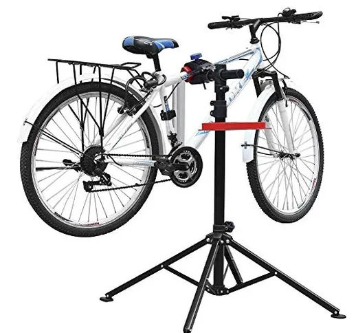 amzdeal Supporto Cavalletto per Bicicletta 115-170CM Riparazione Manutenzione Bici 4 Gambe...