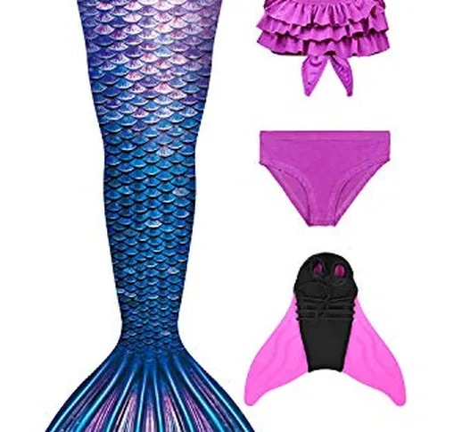 Decool Coda da Sirena Bikini Costumi da Bagno Ragazze Cosplay Costumi Costume da Mermaid S...