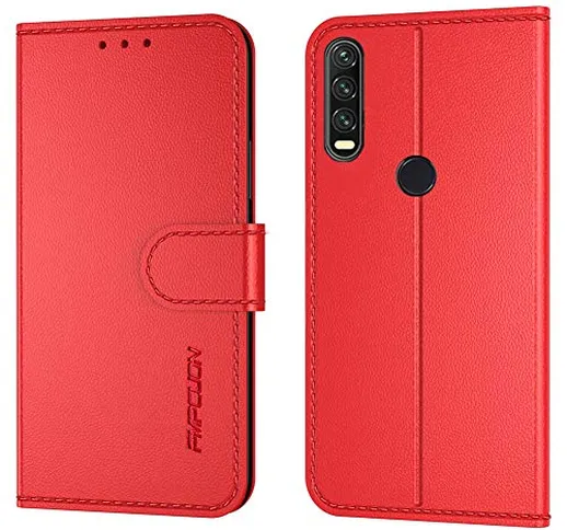 FMPCUON Cover per Alcatel 1S 2020/1V 2020/3L 2020/5028D,Flip Case in Pelle PU Premium Cust...