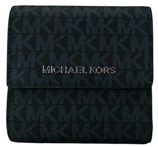 Michael Kors Borsa Portafoglio Carte Portafoglio Carryall Bifold PVC Piccolo Blu Admiral s...