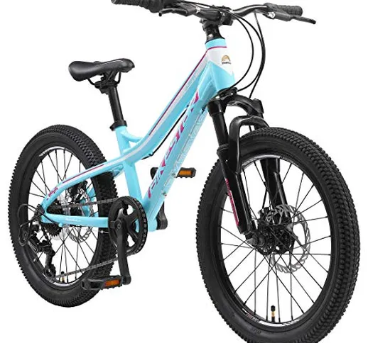 BIKESTAR MTB Mountain Bike Alluminio per Bambini 6-9 Anni | Bicicletta 20 Pollici 7 veloci...
